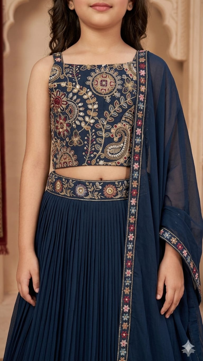 Georgette Lehenga Choli with Handwork