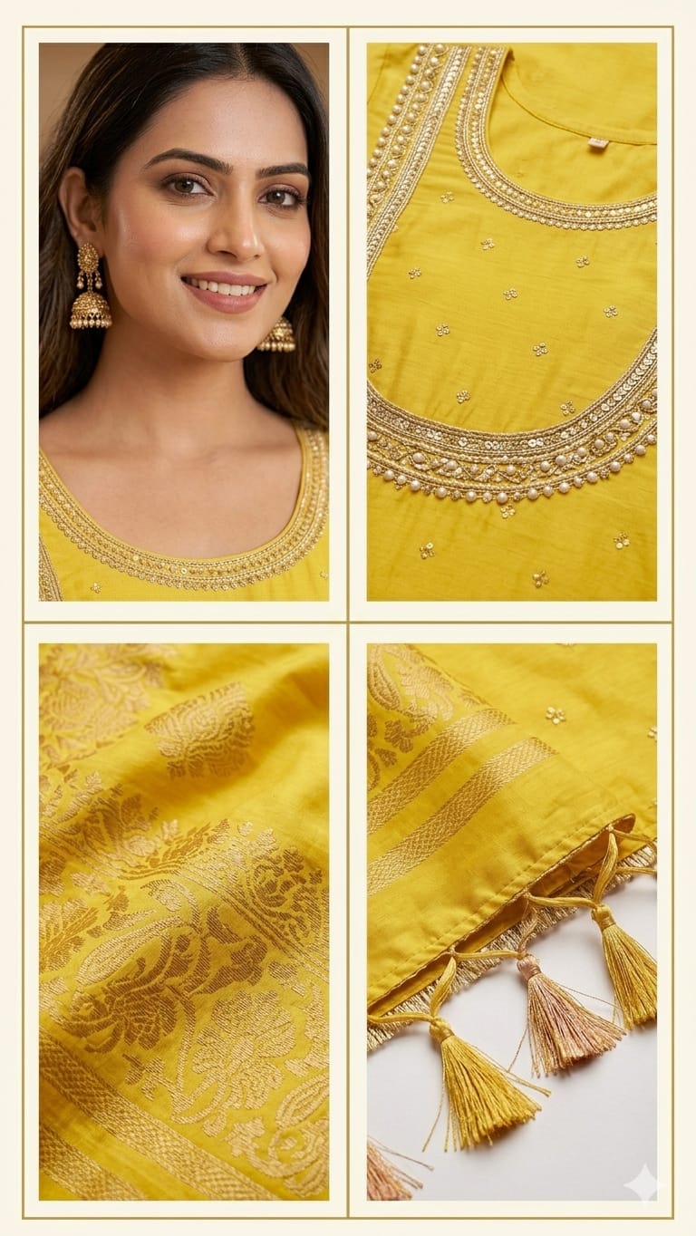 Premium Silk 3 Pc Suit Set