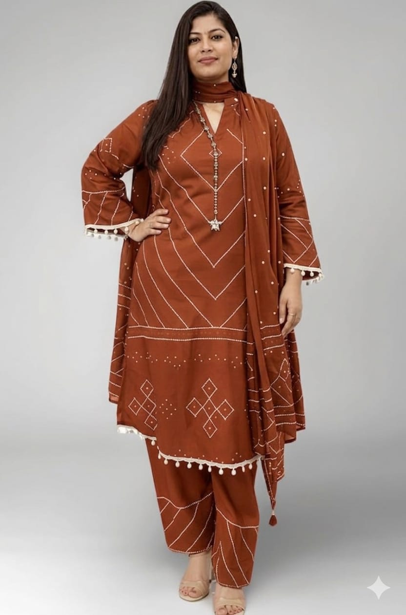 Elegant Pure Cotton 3-Piece Se
