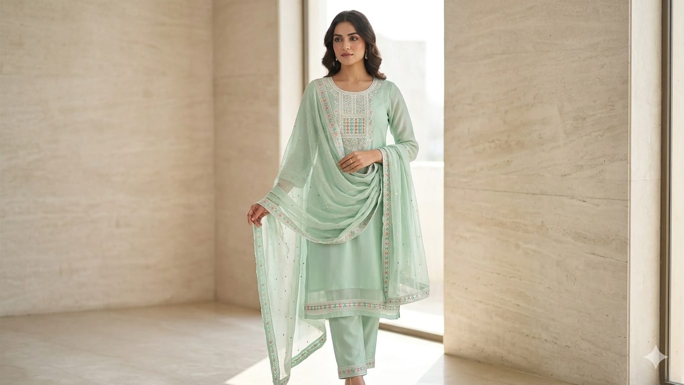 Organza 3 piece Suit Set