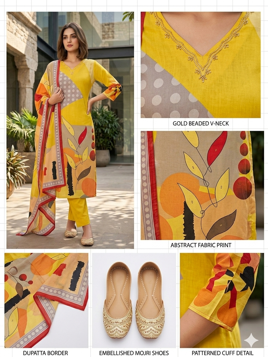 Mull Cotton Three Piece Suit