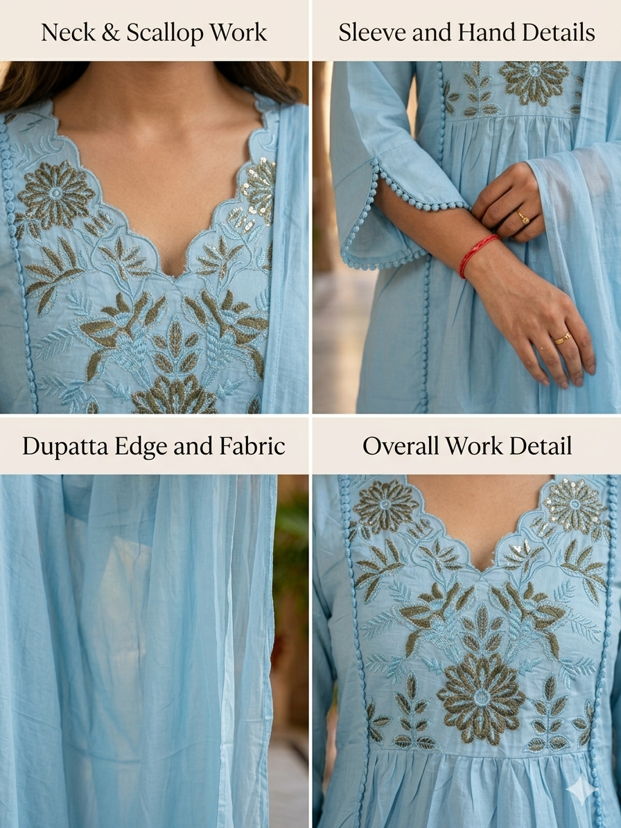 Pure Premium Cotton A-Line Kurti ✨