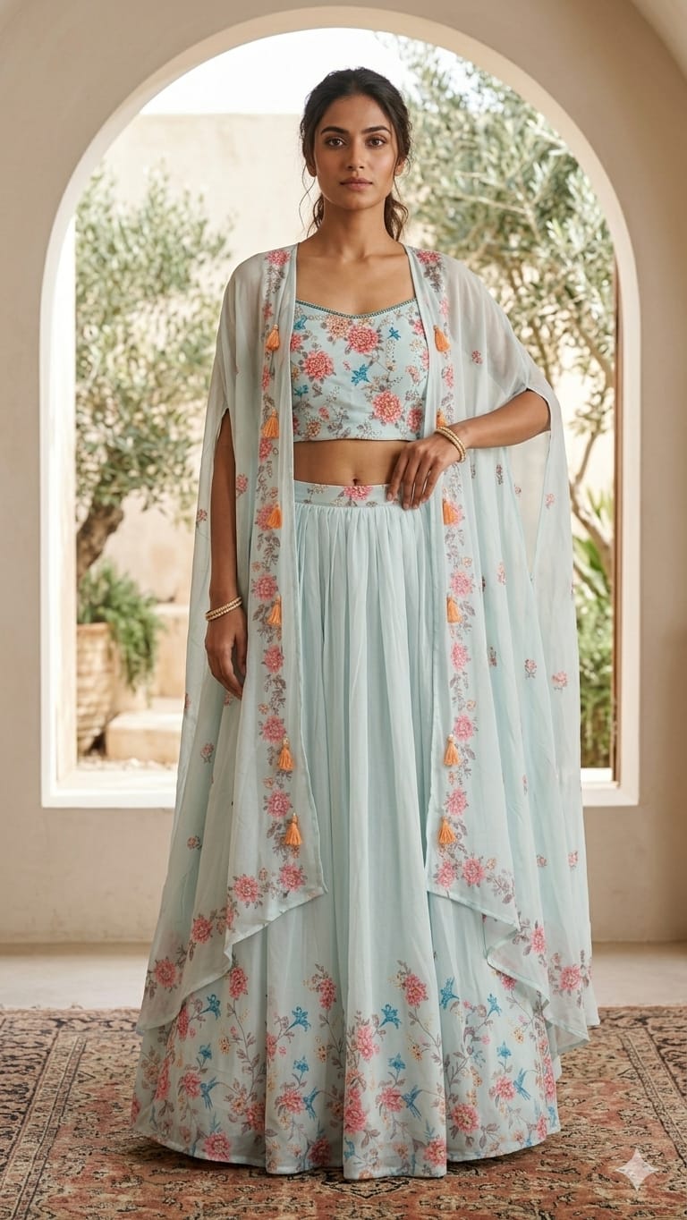 Indo-Western Set with Shrug