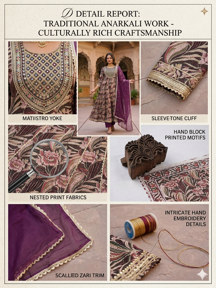 Royal Anarkali Three Piece Set