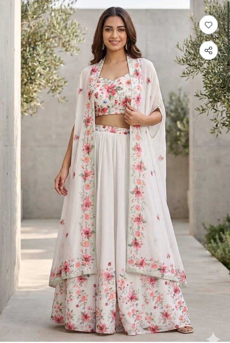 Indo-Western Set with Shrug