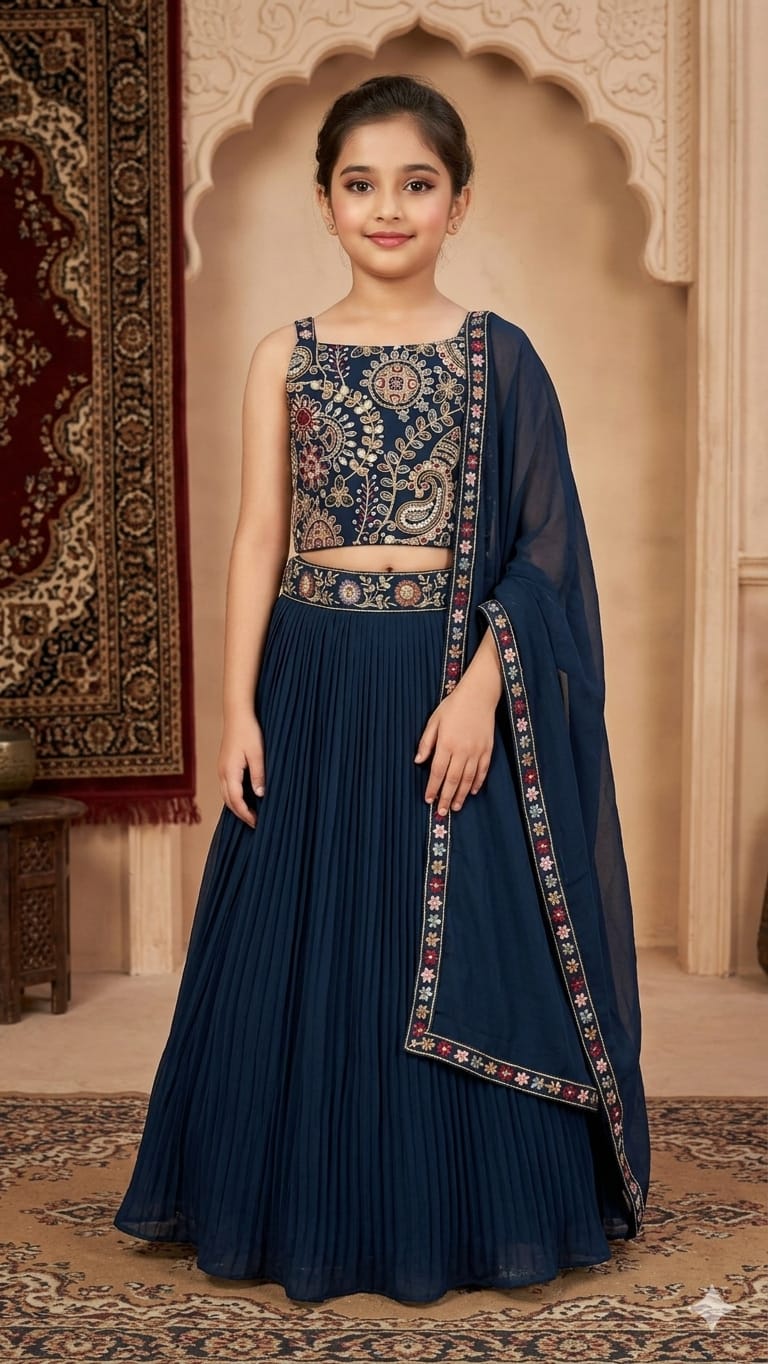 Georgette Lehenga Choli with Handwork