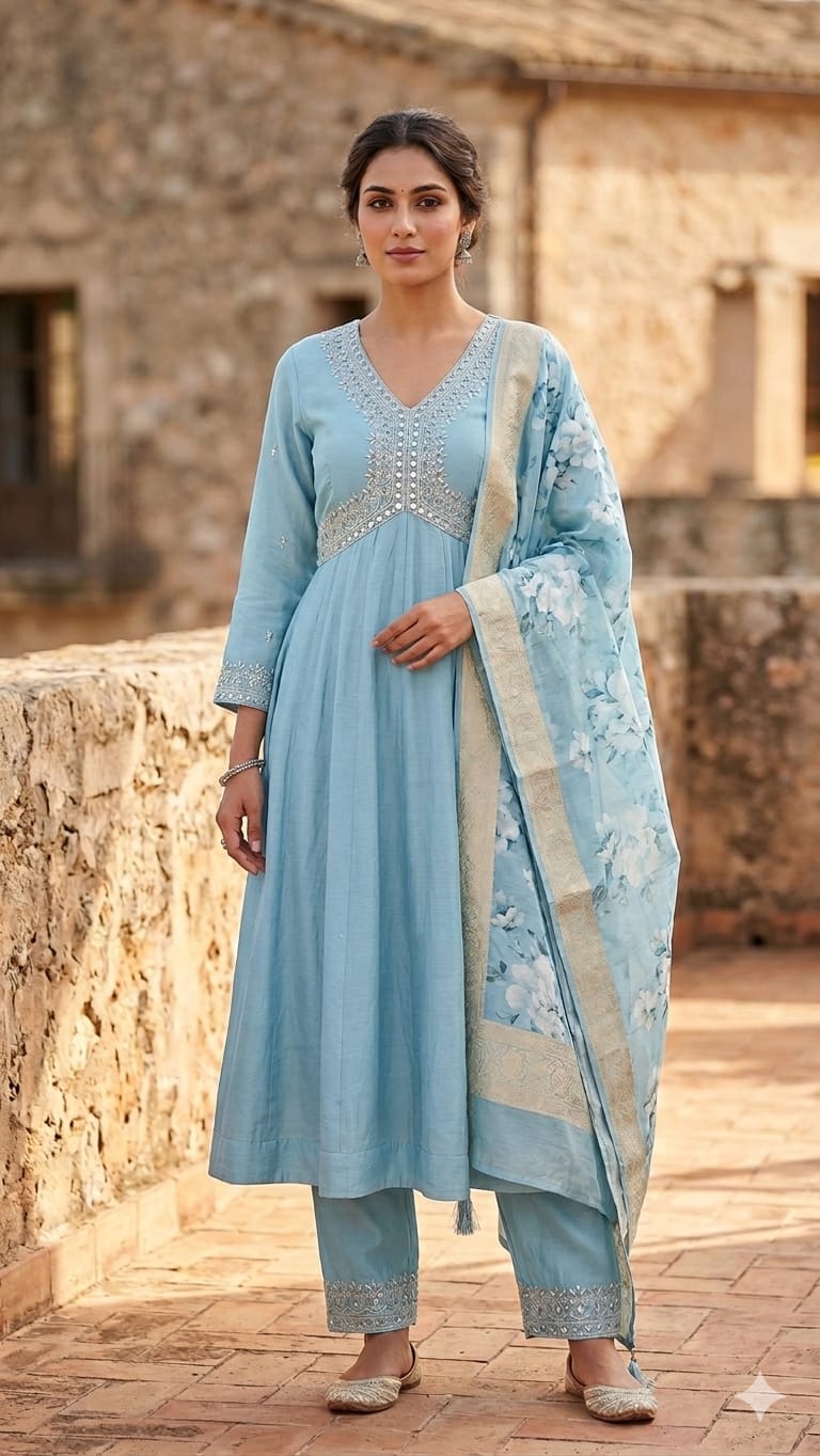 Alia Pattern Suit Set