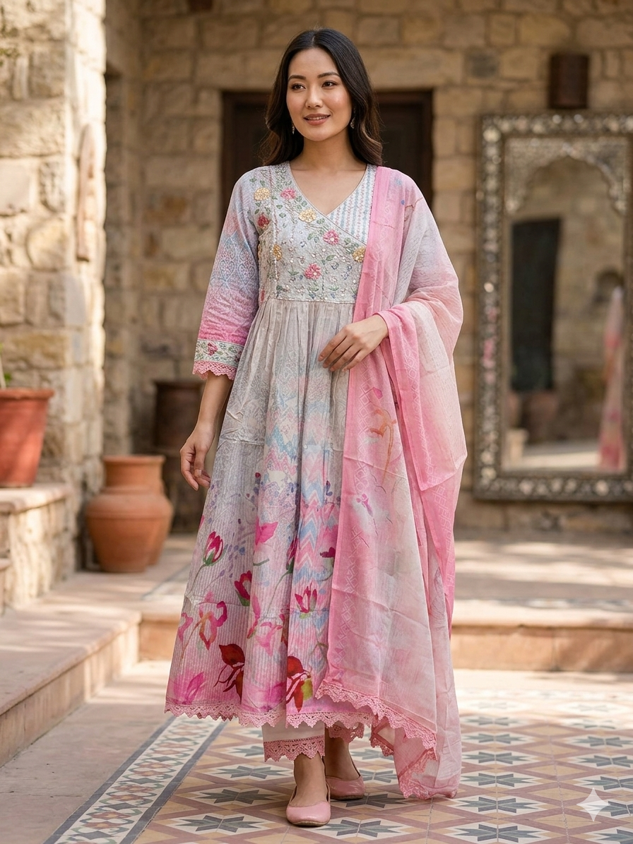 Anarkali Three piece set
