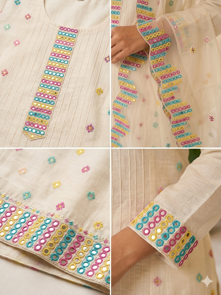 Elegant Pure Cotton Suit Set
