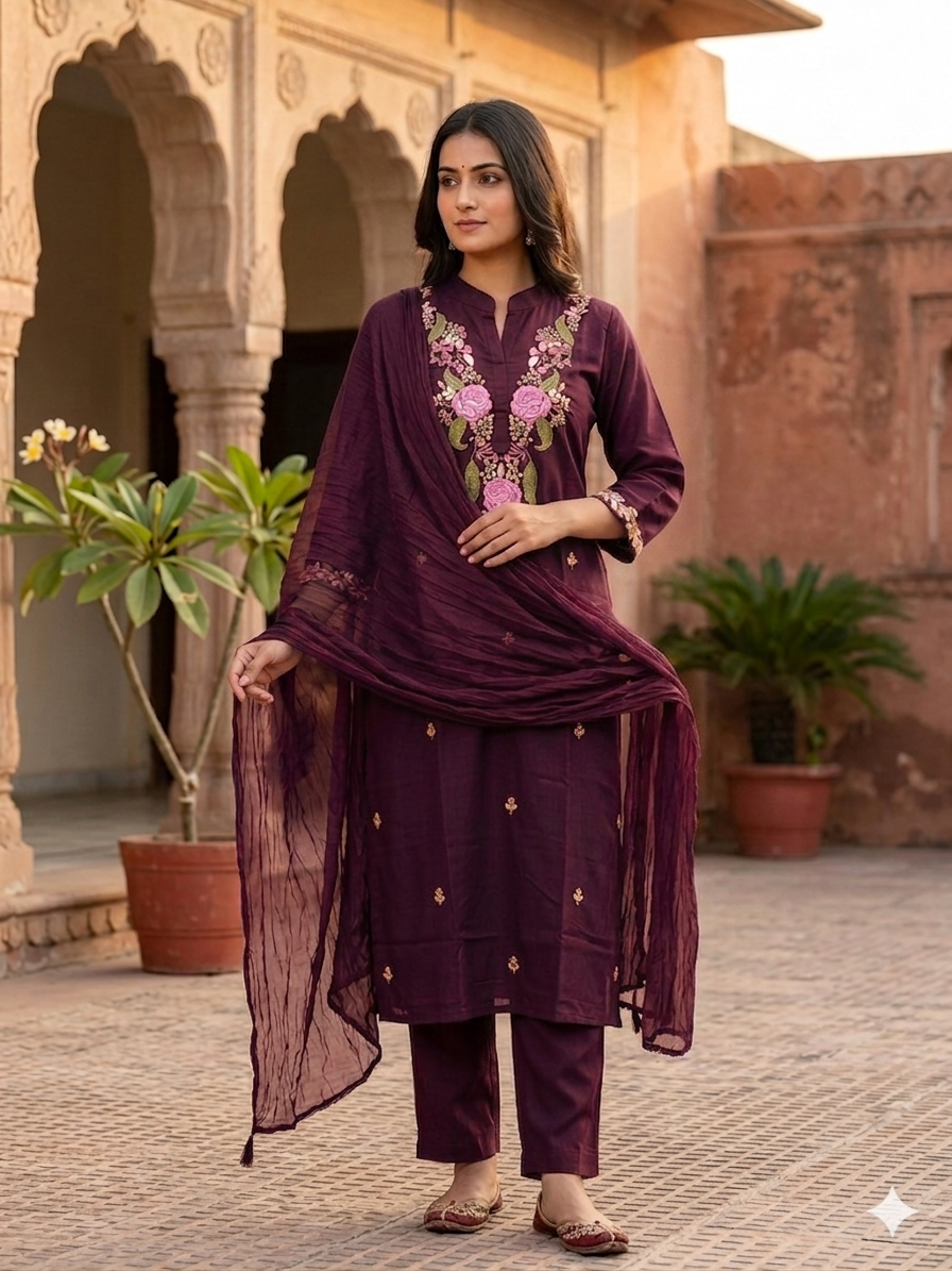 Silk Three Piece Suit